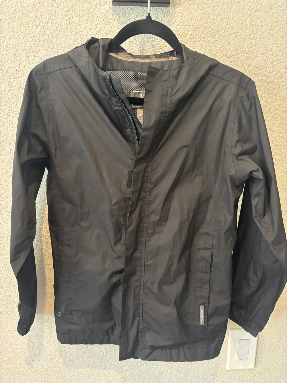 Boys’ Lightweight Waterproof Jacket - Black